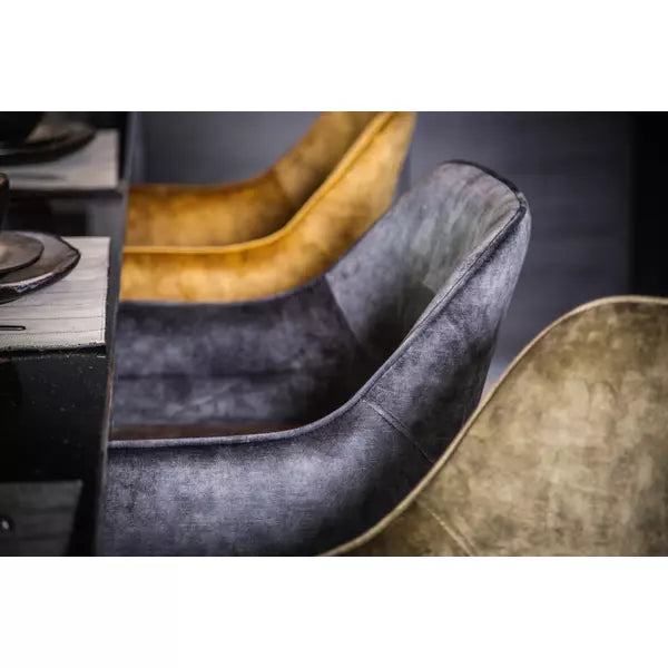 PTMD barkruk Fallon velvet antraciet