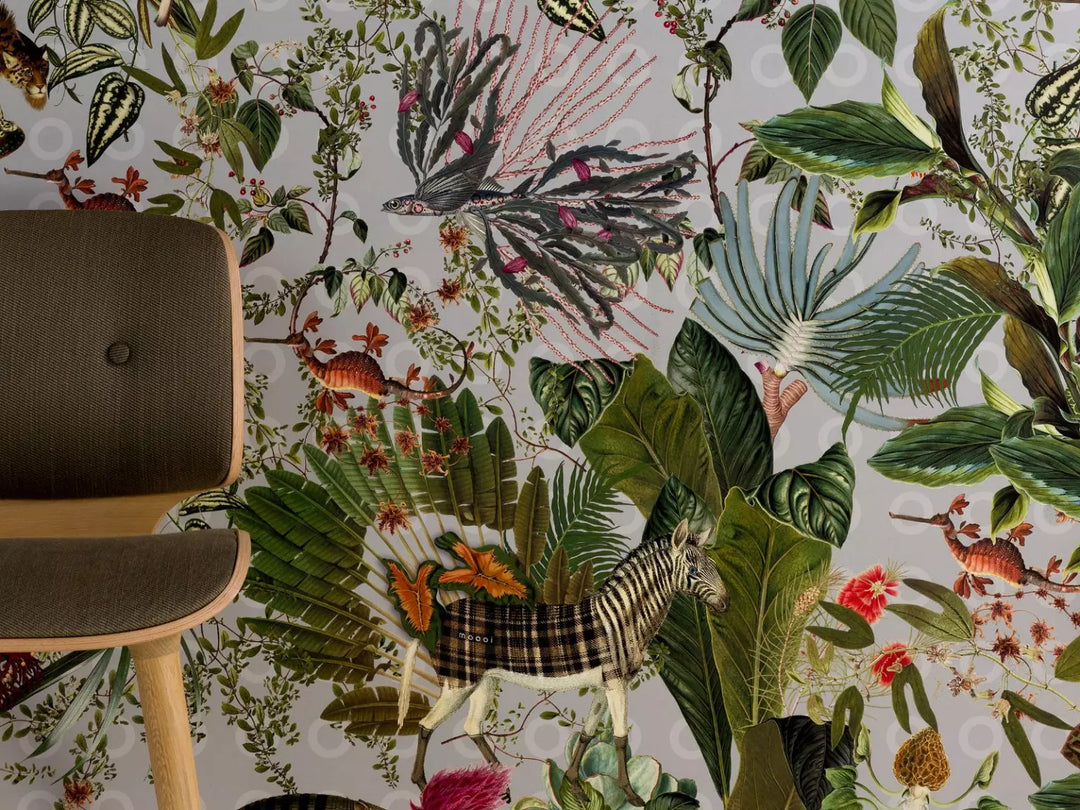 Moooi wallcovering MO2073 behang Menagerie of Extinct animals
