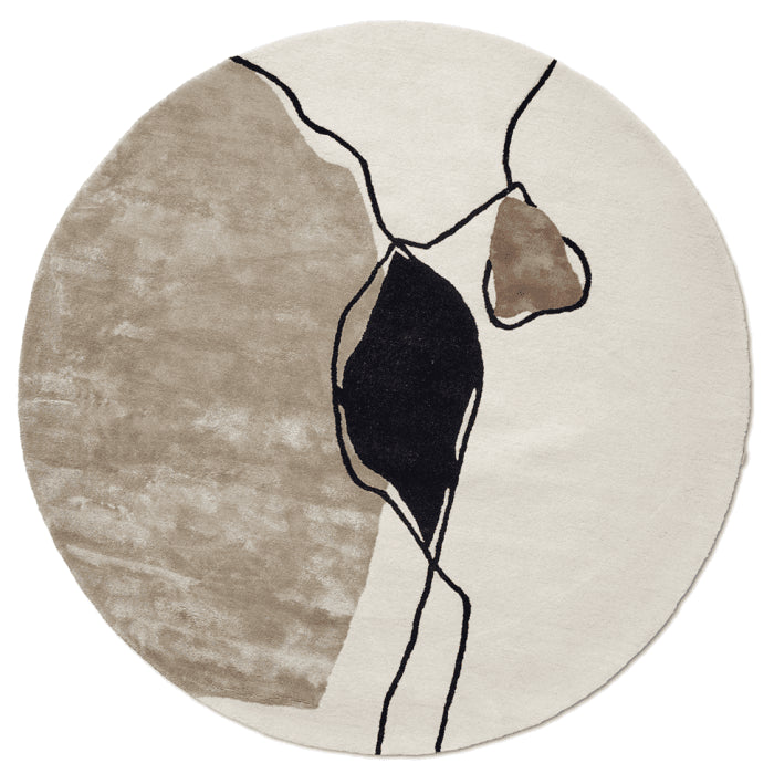 Abstracte Ronde Ø200 Ivoor