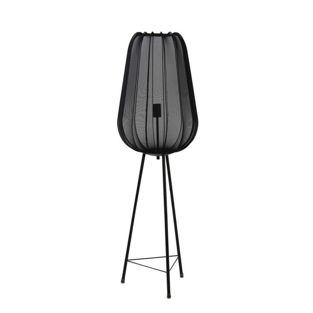 Light & Living Plumeria zwart vloerlamp