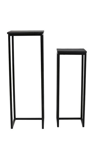 Pilaar 2 stuks BRYSON hout mat zwart