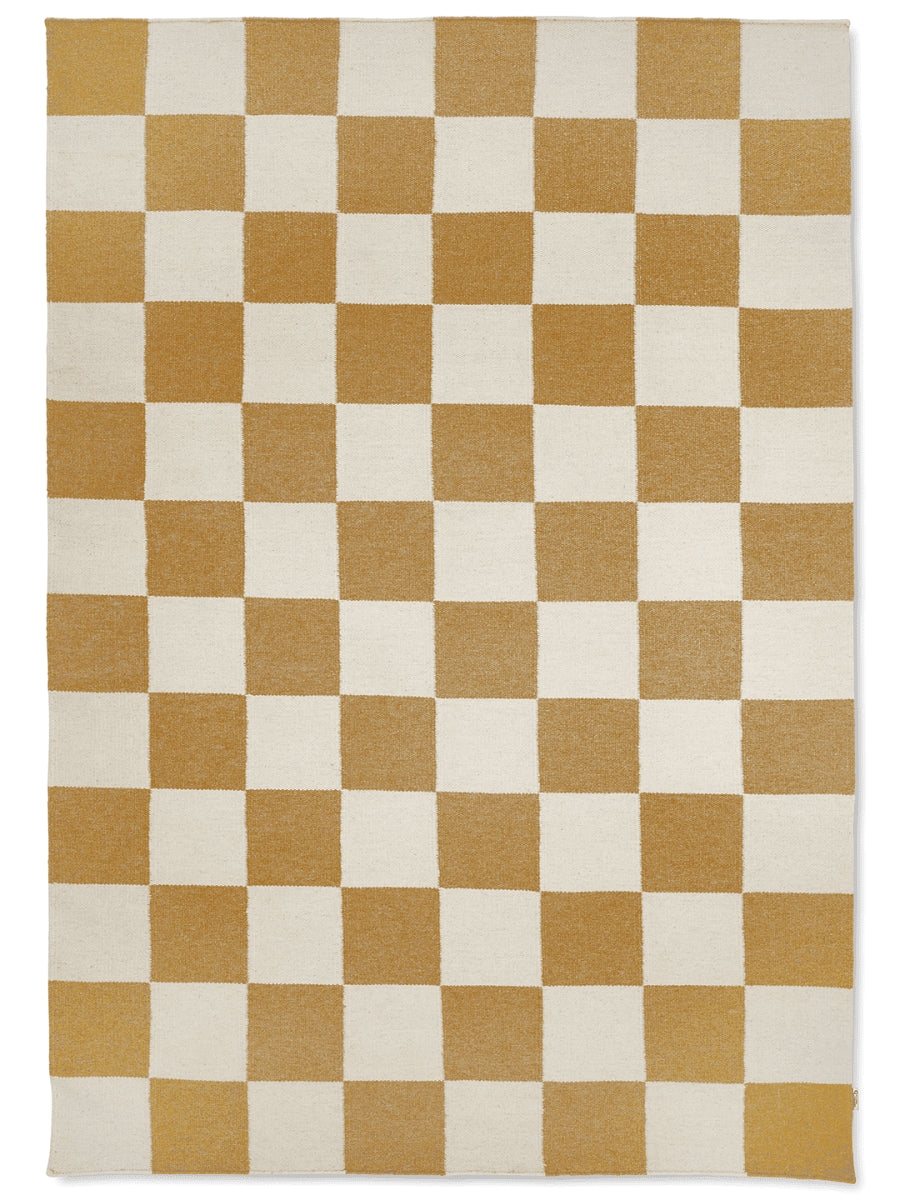 Vierkanten 200x300 Geel/Wit