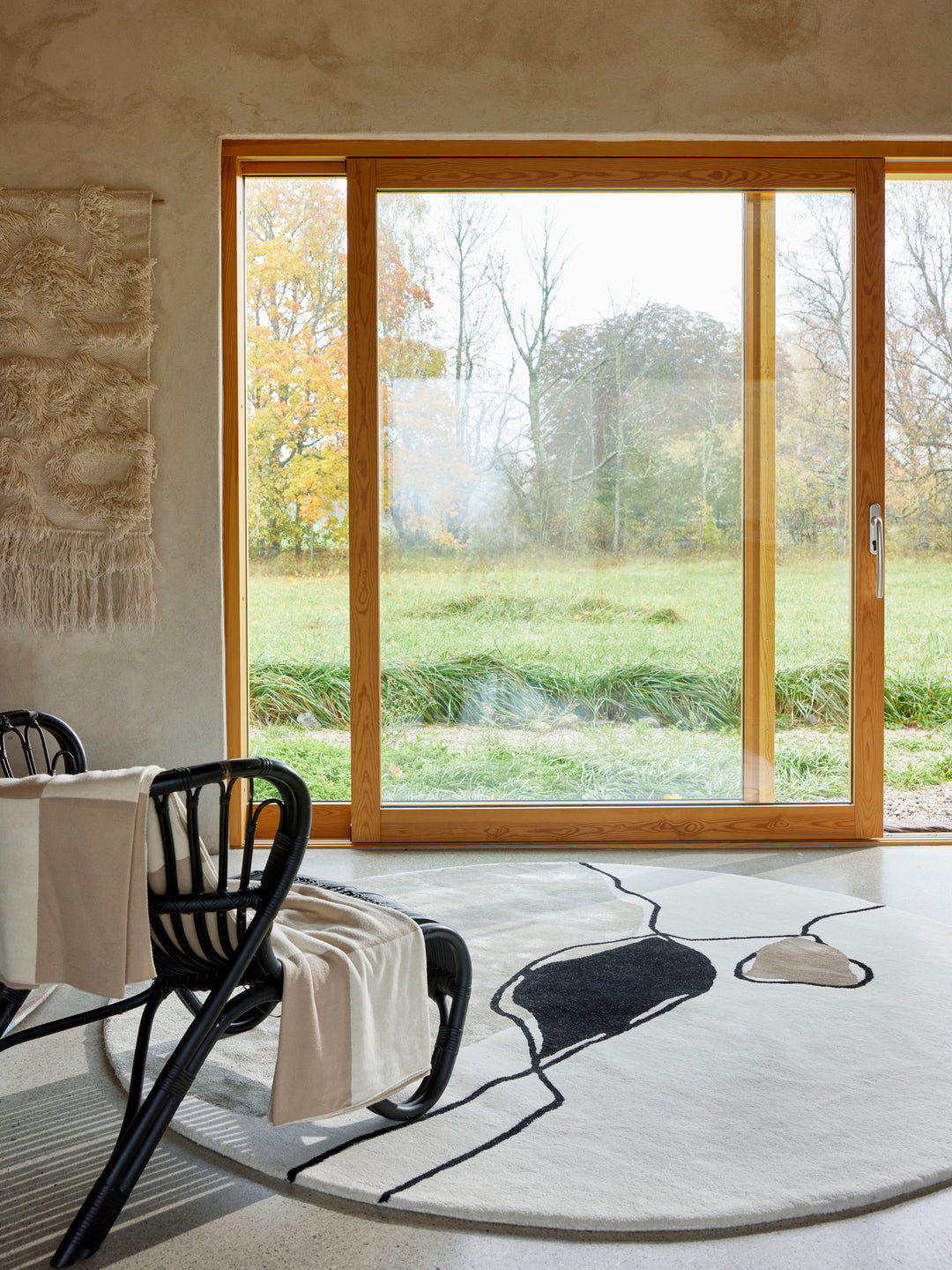 Abstracte Ronde Ø200 Ivoor