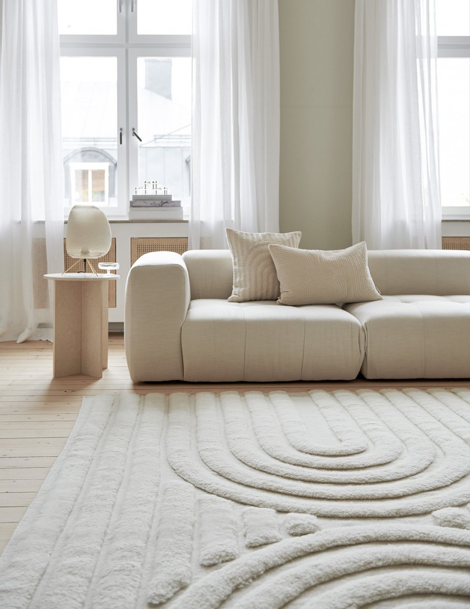 Vloerkleed curve 170x230 Ivoor