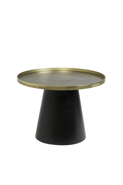Salontafel Popeta - Antiek Brons/Zwart - Ø60cm