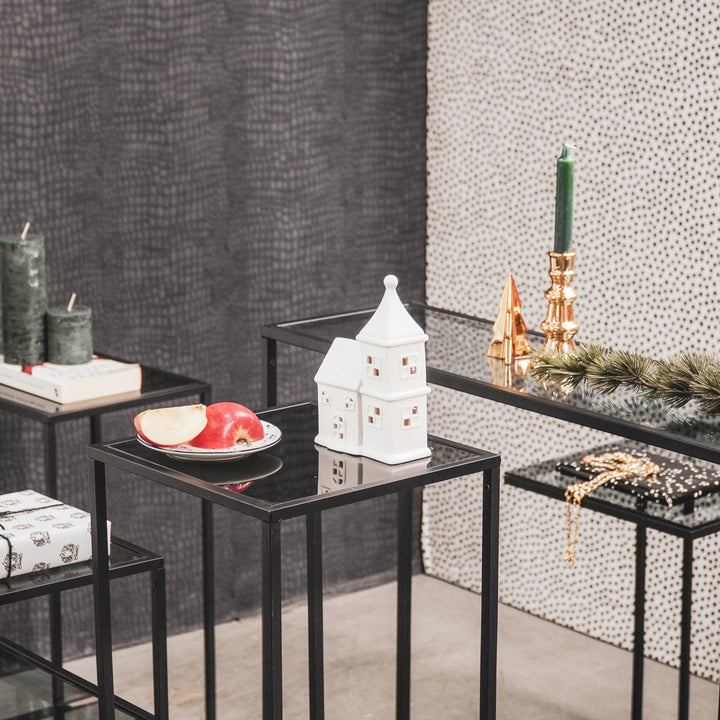 Led Lamp - Kerk - Keramiek - Wit - 12x7x19cm