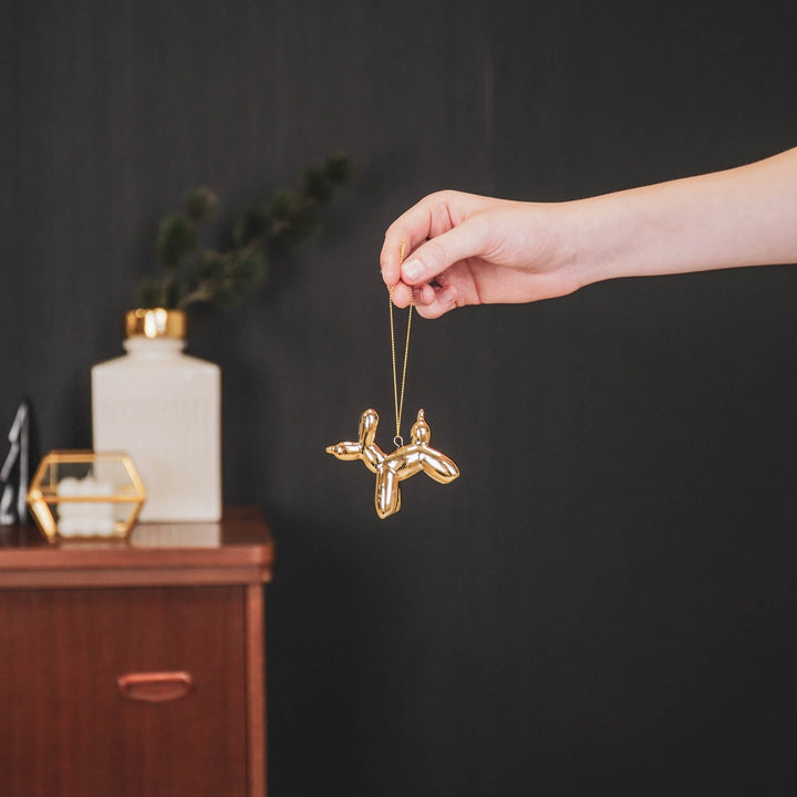 Ornament - Ballonnenhanger - Keramiek - Goud - 6,5x3x6cm