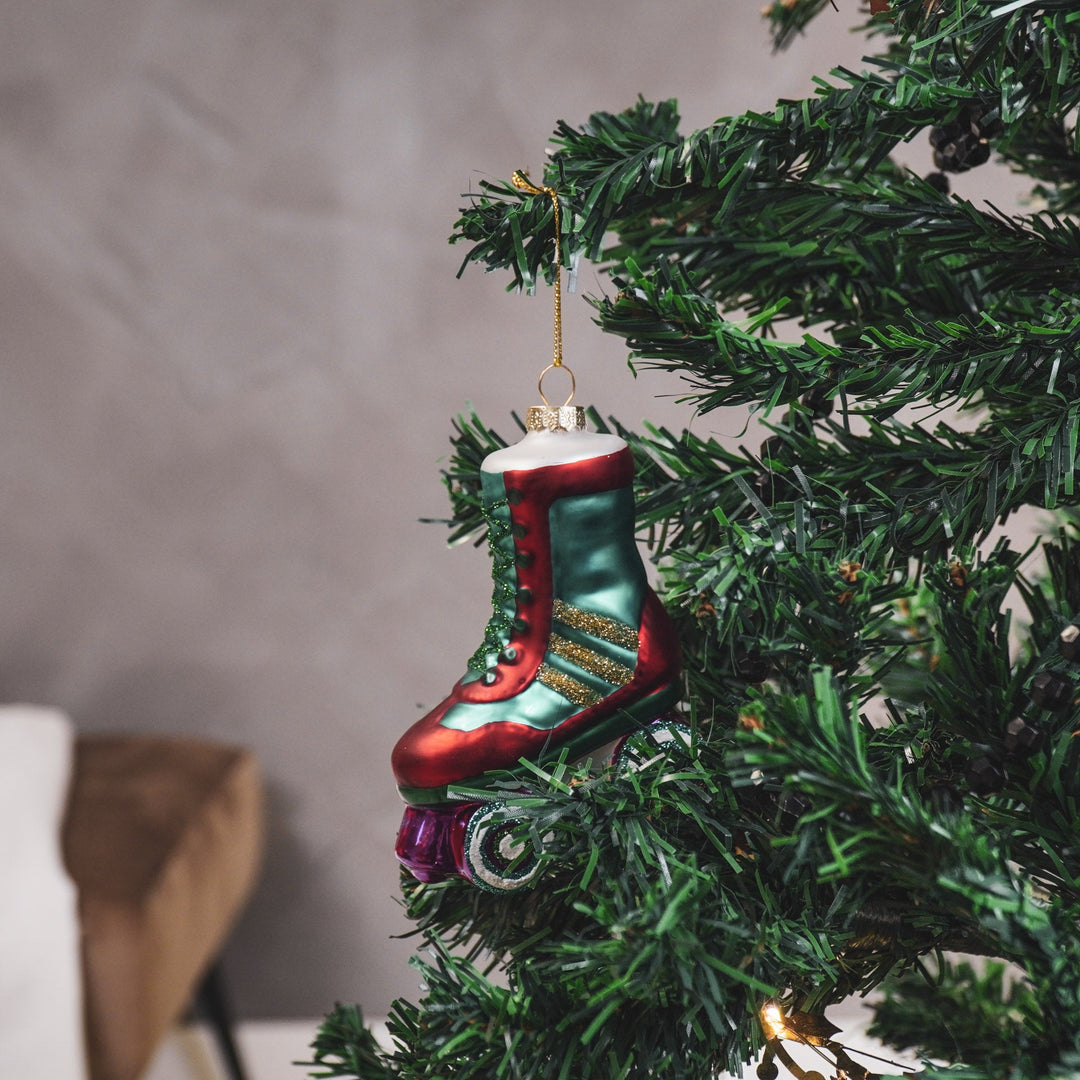 Kersthanger - Rolschaats - Glas - 8,5x3,5x11cm