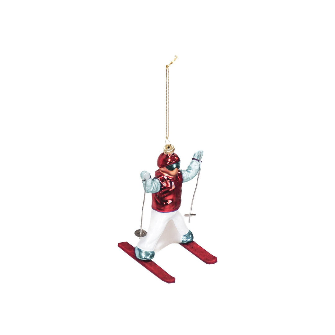 Kersthanger - Skiër - Glas - 8x8x12cm