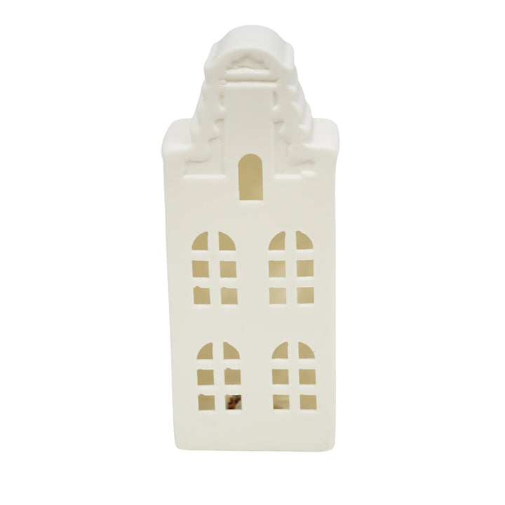 Ledverlichting - Huis - Keramiek - Wit - 8x5x19cm