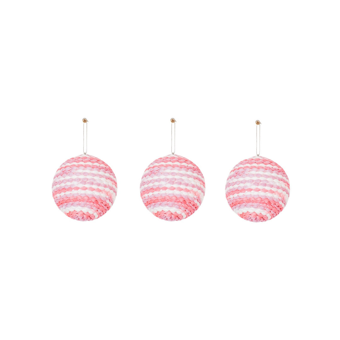 Kersthangers - Kerstballen - Schuim - Neonroze - S3 - 10cm