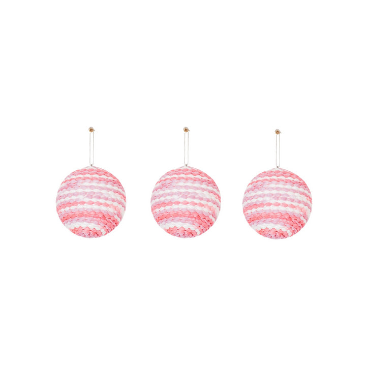 Kersthangers - Kerstballen - Schuim - Neonroze - S3 - 10cm
