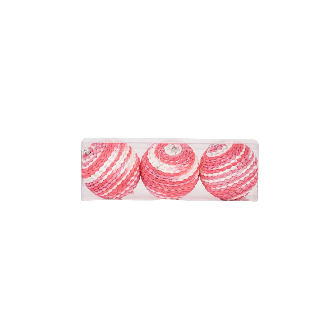 Kersthangers - Kerstballen - Schuim - Neonroze - S3 - 10cm