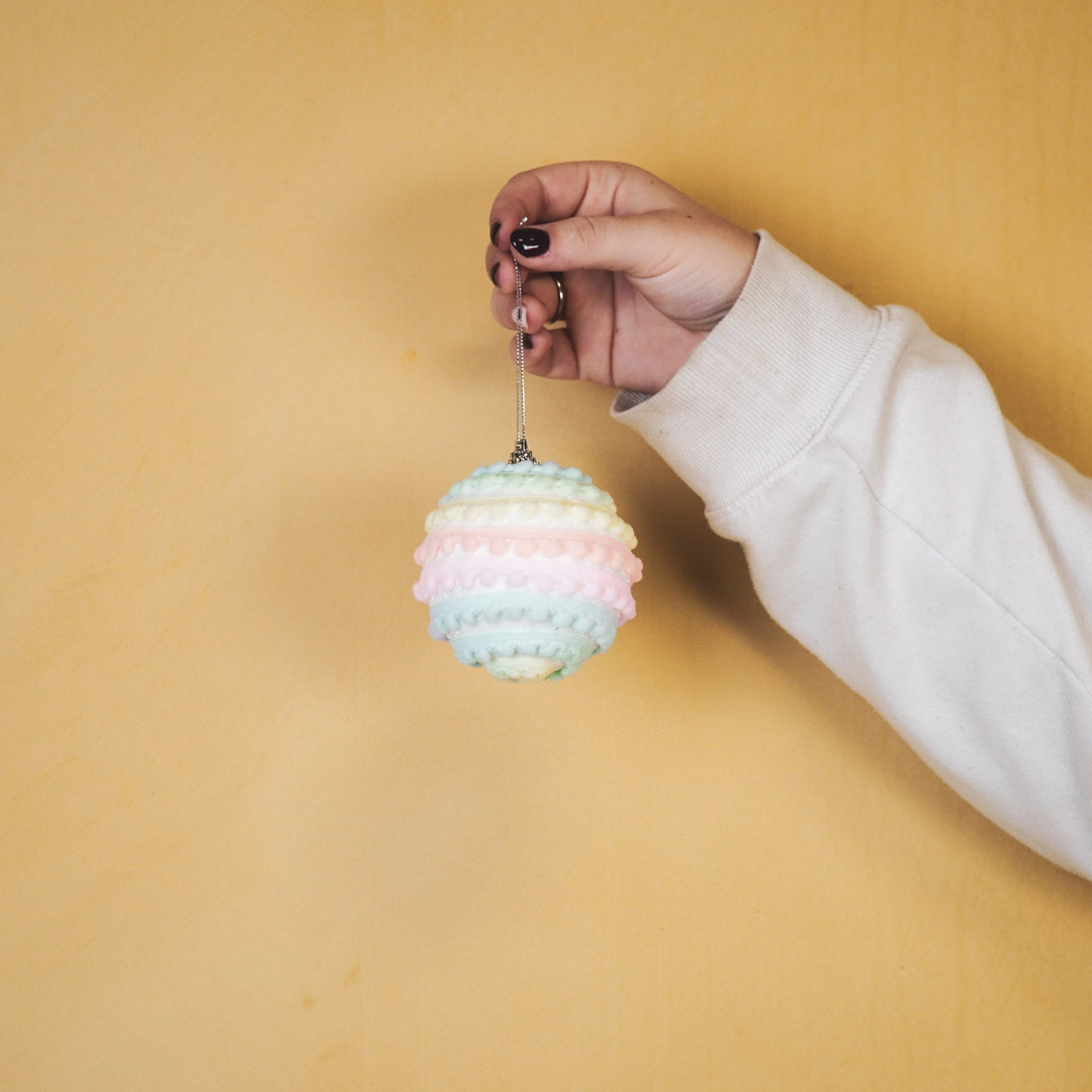 Kersthangers- Kerstballen- Schuim- Eenhoornkleuren-S3- 8cm