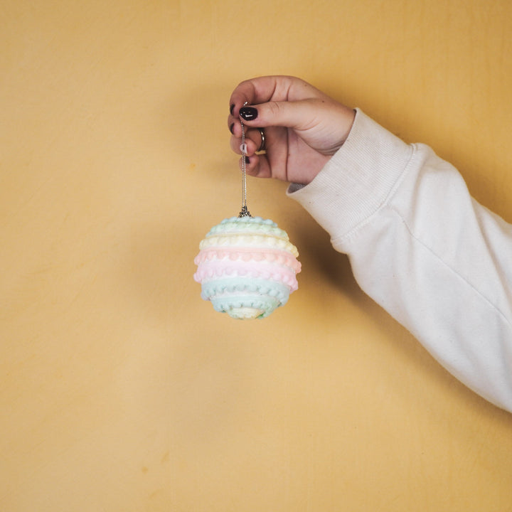 Kersthangers- Kerstballen- Schuim- Eenhoornkleuren-S3- 8cm