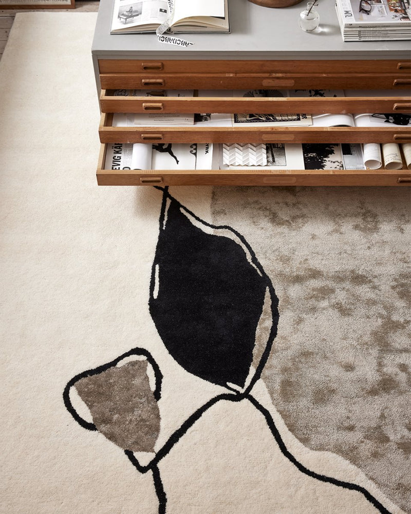 Vloerkleed Abstract 250x350 Ivoor