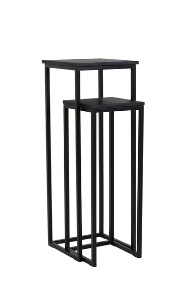 Pilaar 2 stuks BRYSON hout mat zwart