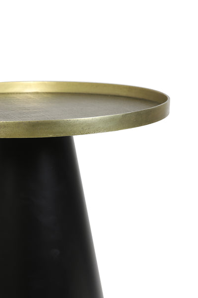 Salontafel Popeta - Antiek Brons/Zwart - Ø60cm