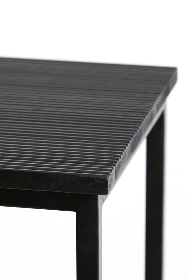 Pilaar 2 stuks BRYSON hout mat zwart