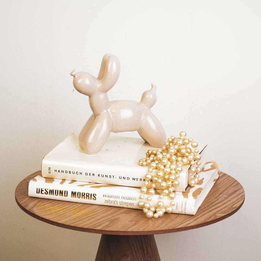 Ornament- Spaarpot Ballon Hond- Keramiek- Zand- 17x7x17cm