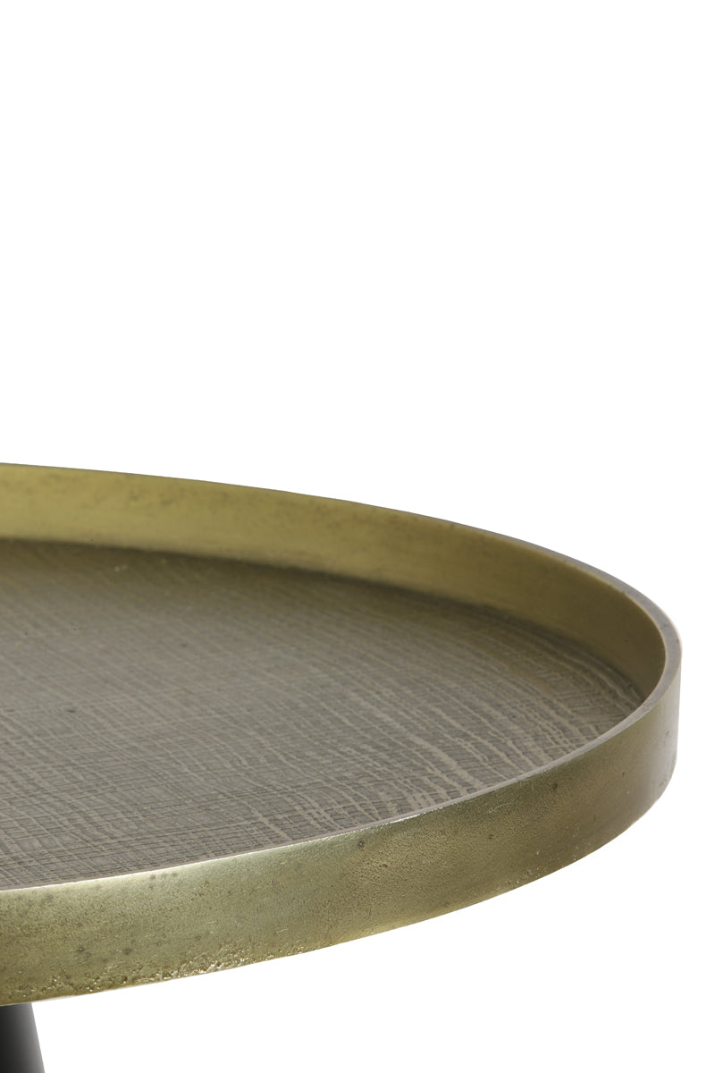 Salontafel Popeta - Antiek Brons/Zwart - Ø60cm