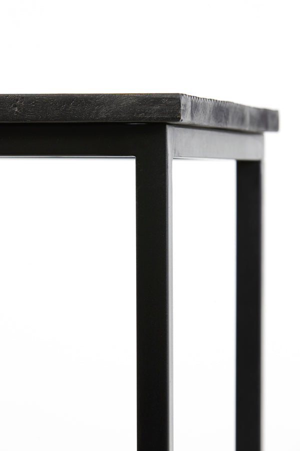 Pilaar 2 stuks BRYSON hout mat zwart