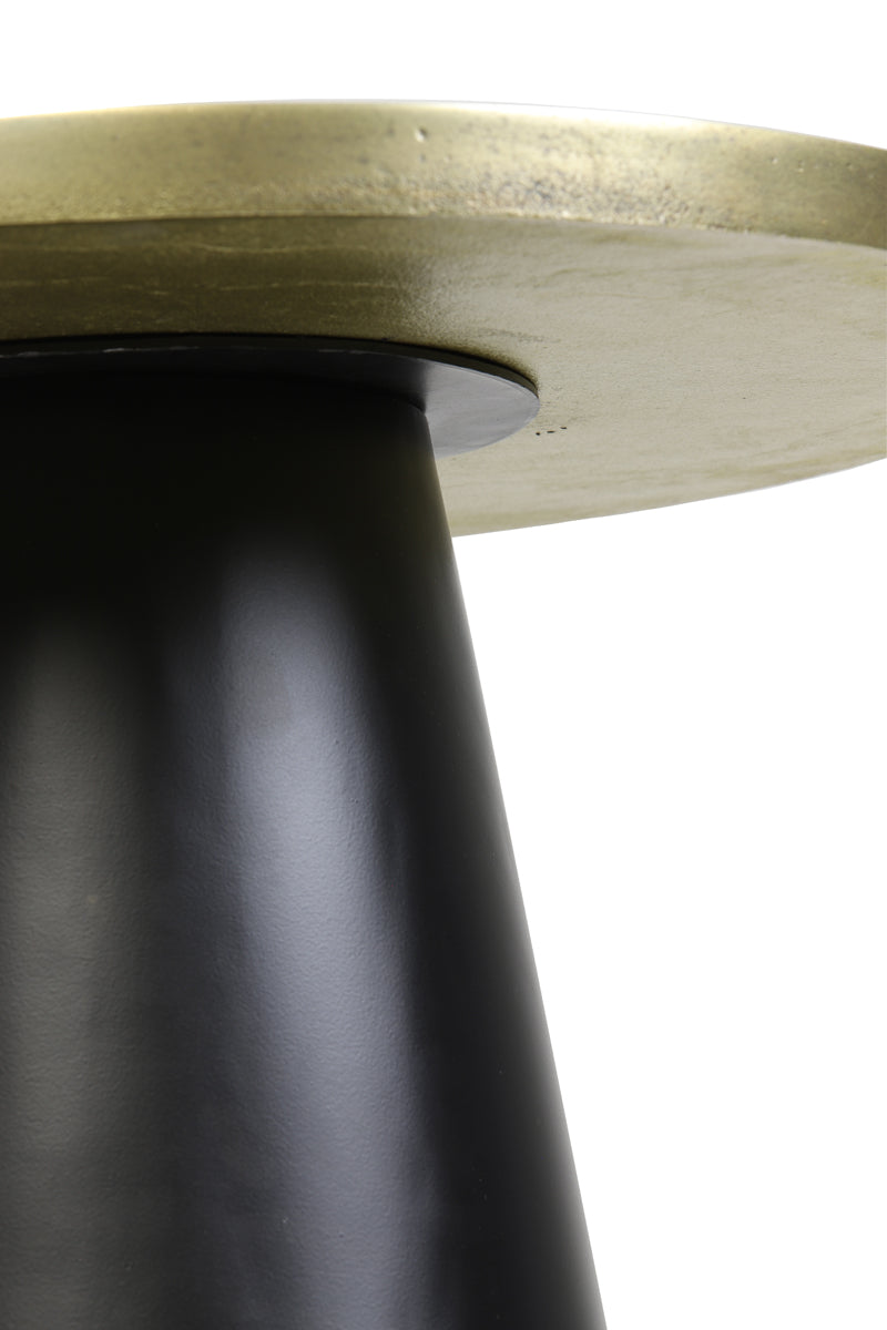 Salontafel Popeta - Antiek Brons/Zwart - Ø60cm