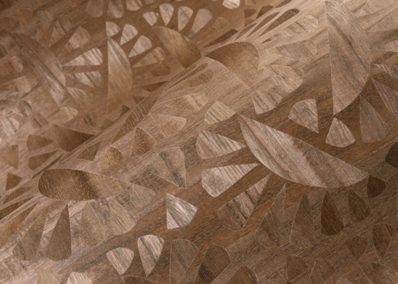 Arte Moooi Green House behang Woodblock Beetle Flora Walnut MO5061