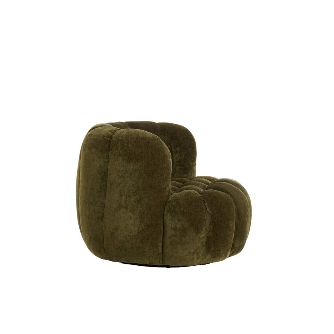 Stoel 100x98x72 cm AMARA velvet olijf groen