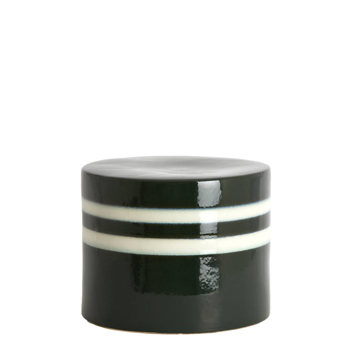 Bijzettafel Ø42x34 cm MOOCA keramiek donker groen-wit