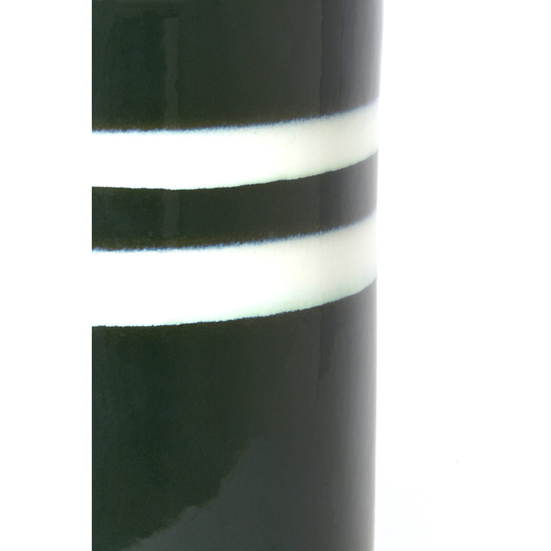 Bijzettafel Ø42x34 cm MOOCA keramiek donker groen-wit