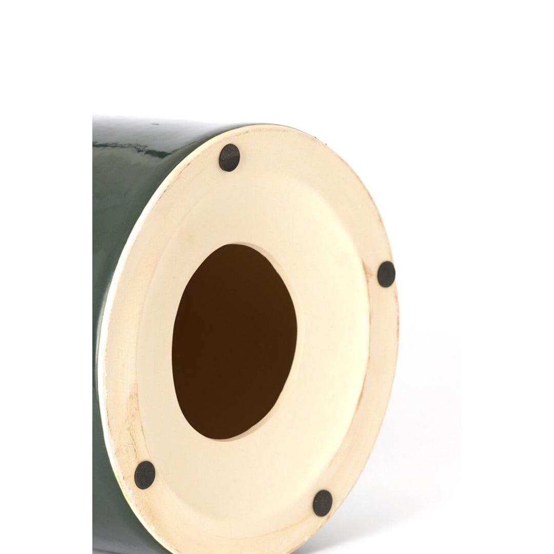 Bijzettafel Ø42x34 cm MOOCA keramiek donker groen-wit