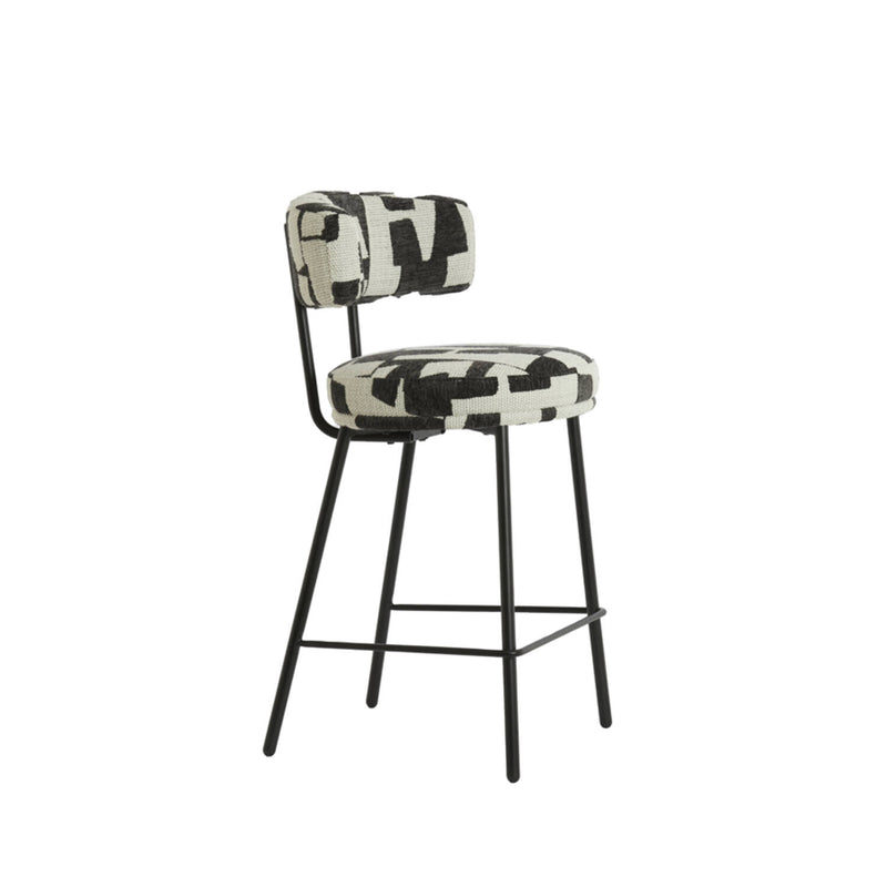 Bakruk  52,5x51x93 cm HARVIE cream-black+matt black