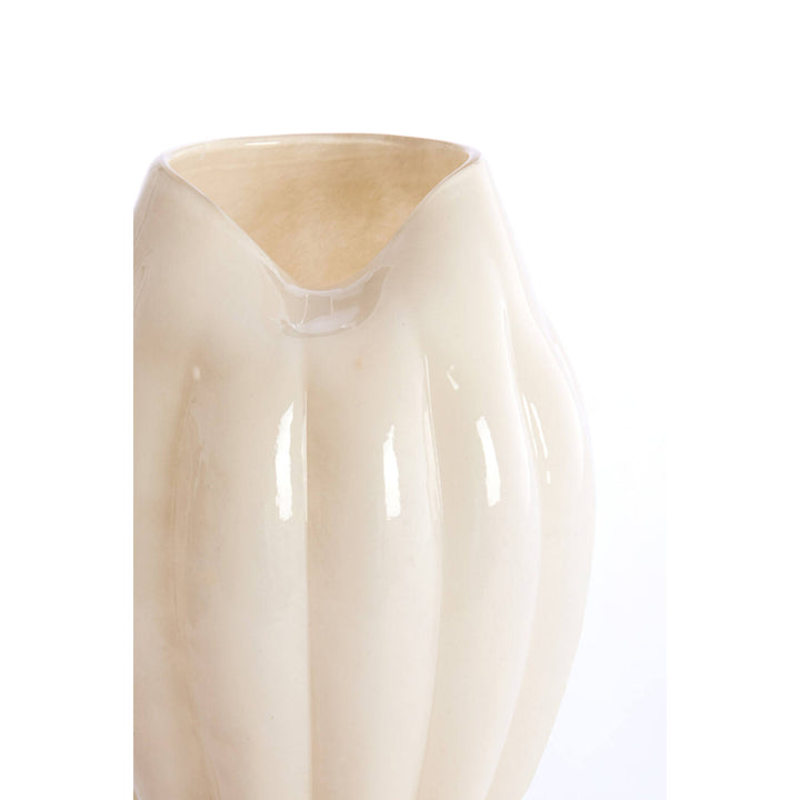 Light & living vaas Aysen glas creme 16,5x21 cm