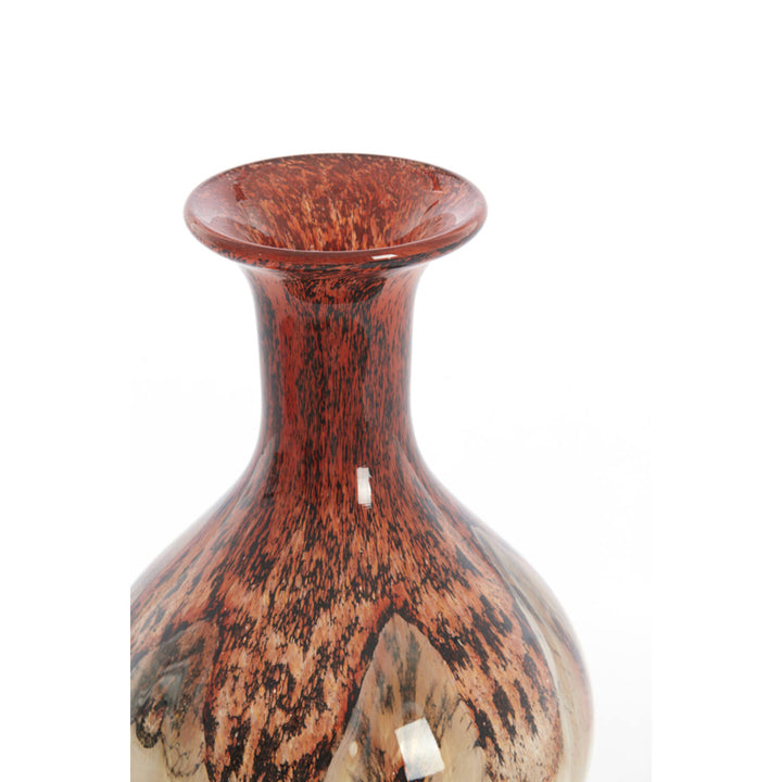 Light & living vaas Jorven glas red+taupe 19 x 40 cm