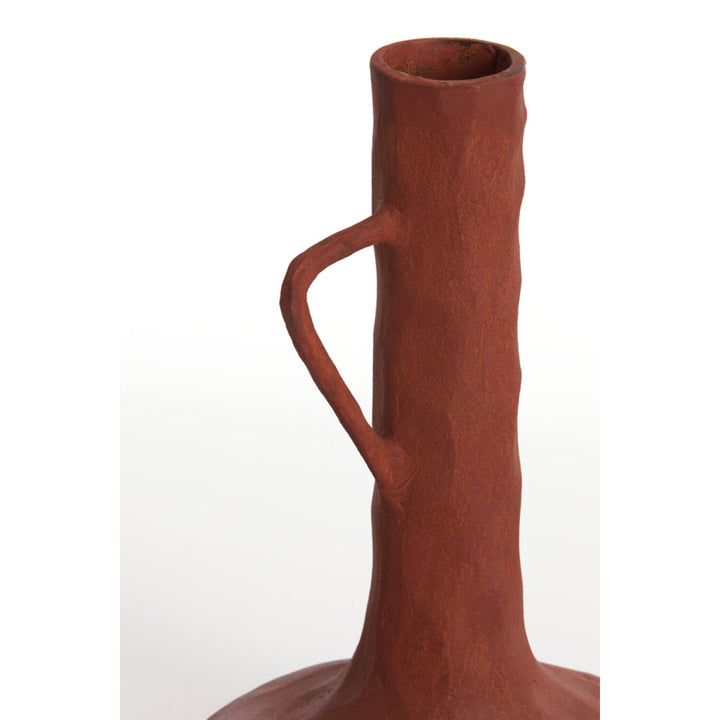 Vaas deco Ø25x39 cm CINGOLI steenrood