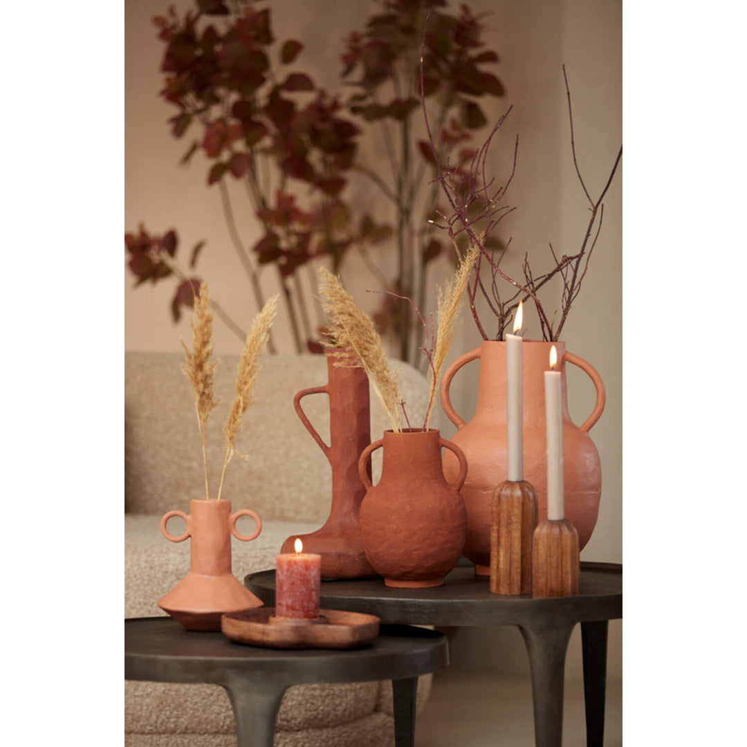 Vaas deco Ø25x39 cm CINGOLI steenrood