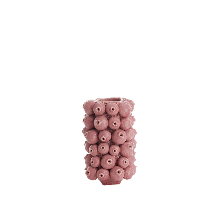 Vaas deco 20,5x16x26 cm NITALI keramiek oud roze