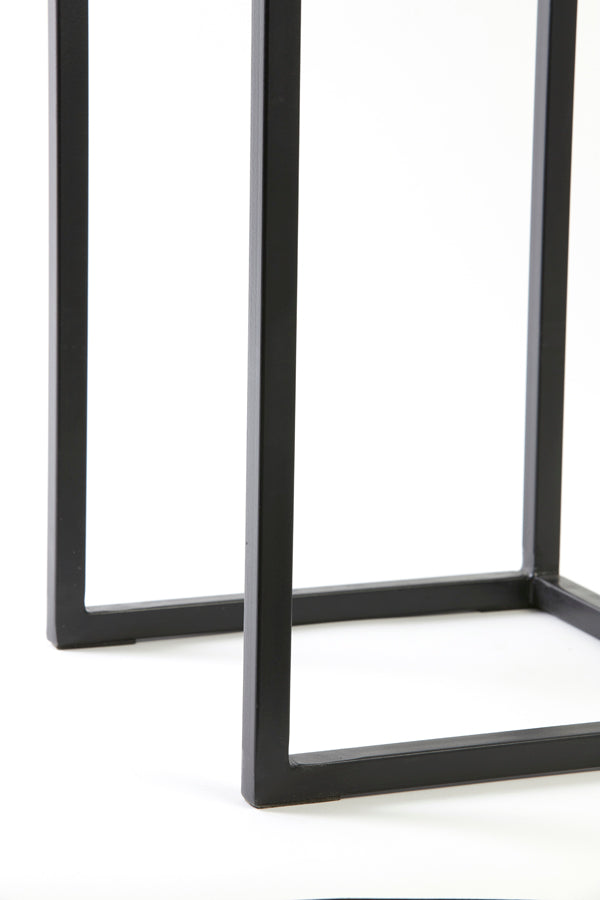 Pilaar 2 stuks BRYSON hout mat zwart