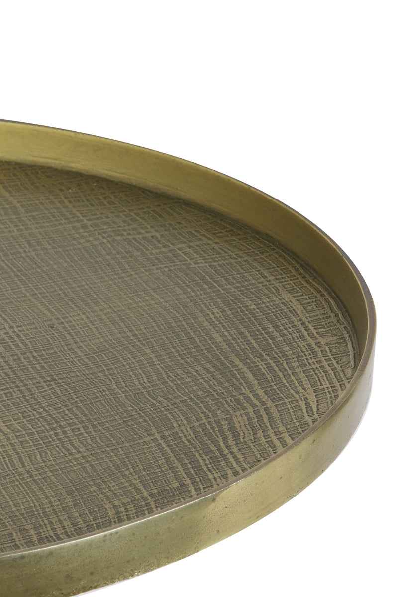 Salontafel Popeta - Antiek Brons/Zwart - Ø60cm