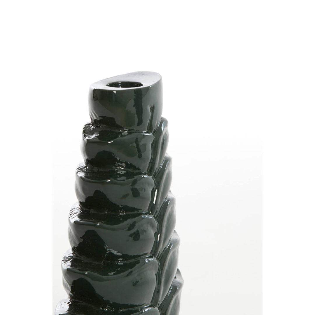 Kandelaar 13x6x18 cm BATALIO glans groen