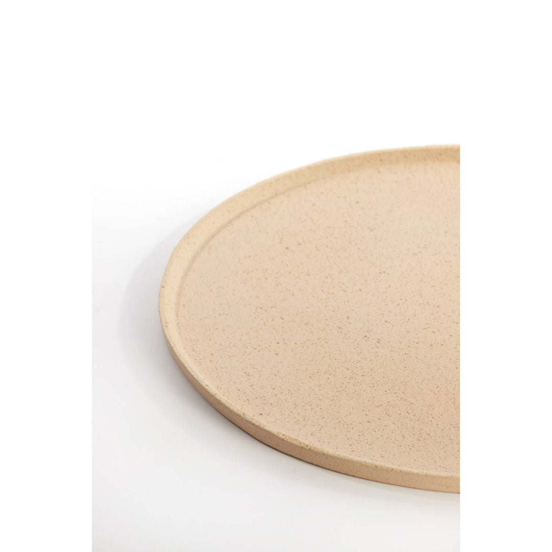 Schaal Ø40x1,5 cm MAES zand+licht bruin gespikkeld