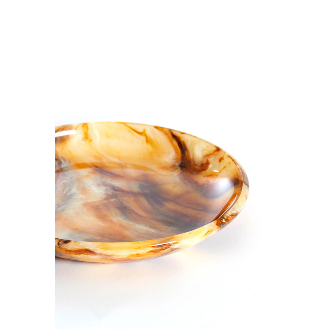 Light & living schaal Belawan glas bruin 34 x 6 cm