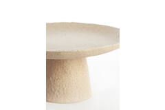 Schaal op voet 31x30,5x16 cm OTA zand+licht bruin gespikkeld