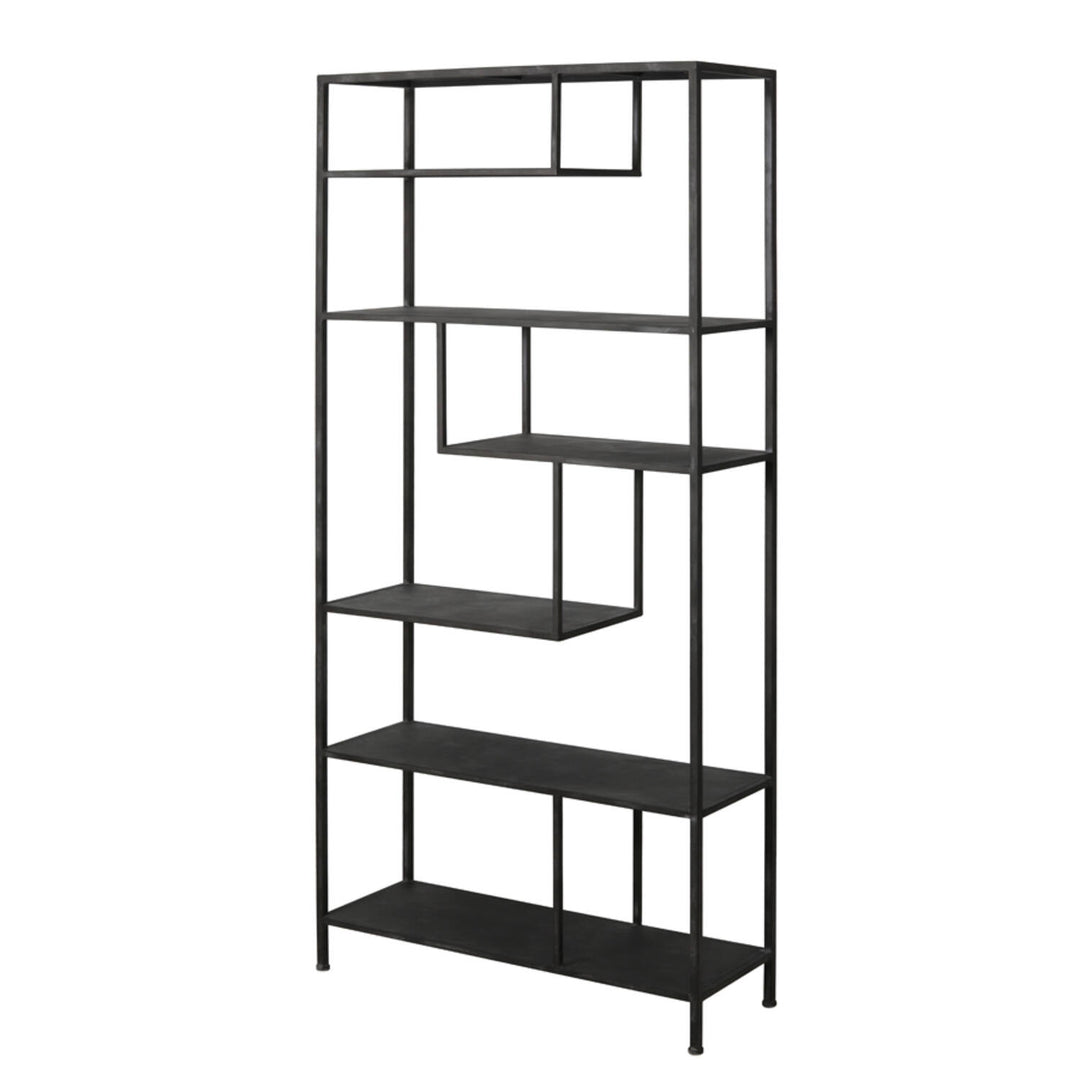 Kast open 100x35x213 cm YLAYA antiek zwart