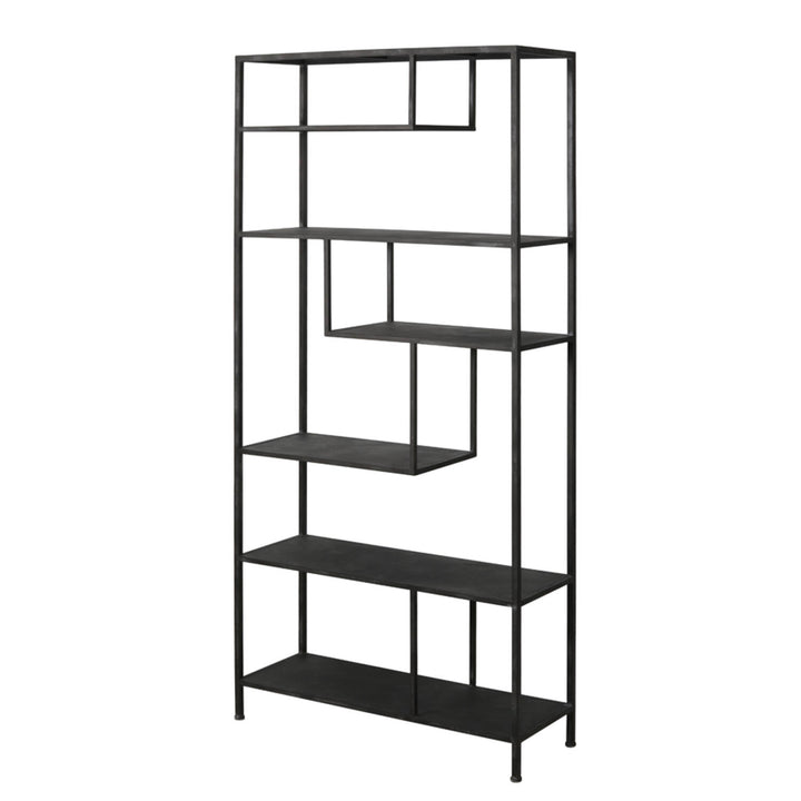 Kast open 100x35x213 cm YLAYA antiek zwart