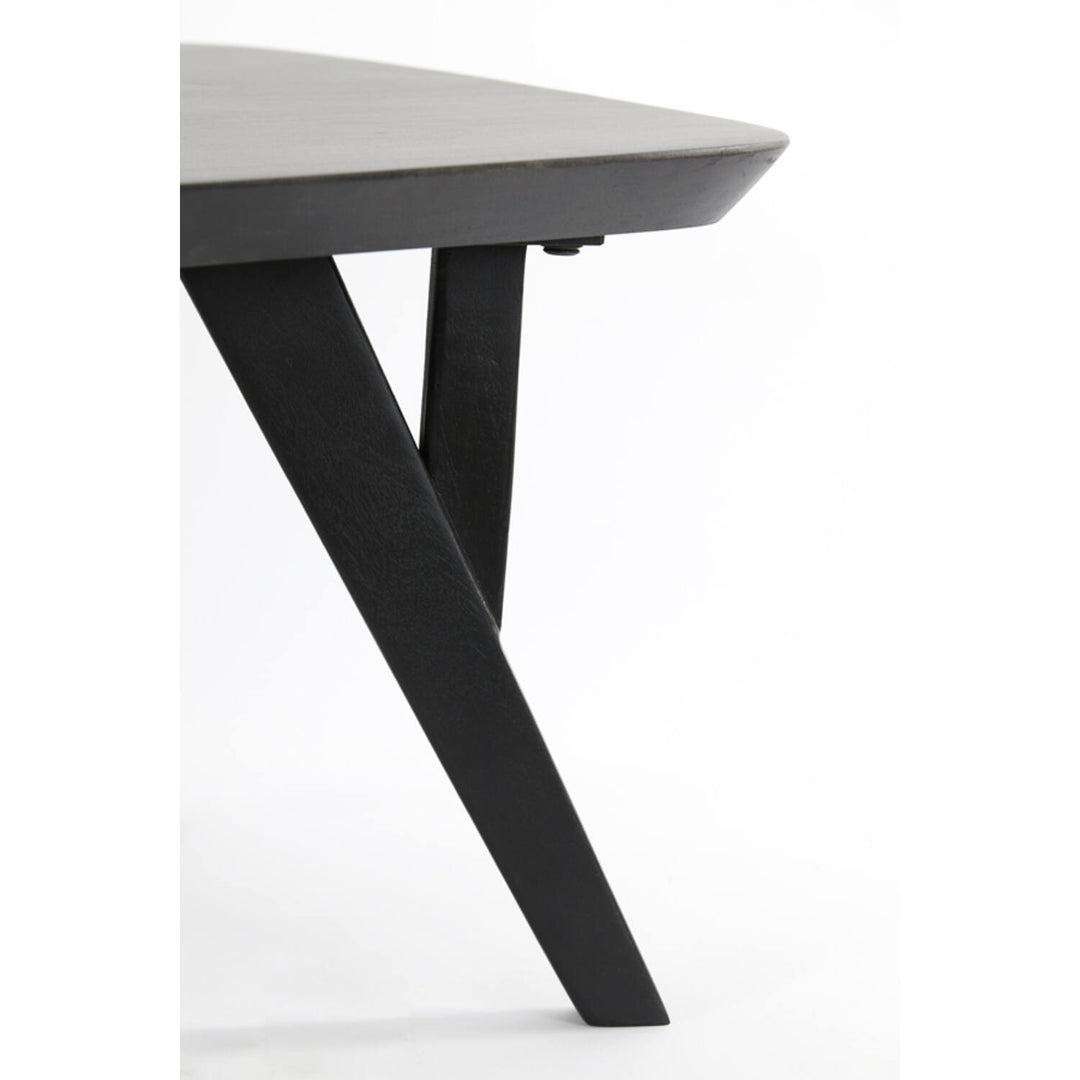 Salontafel QUENZA acacia hout mat zwart