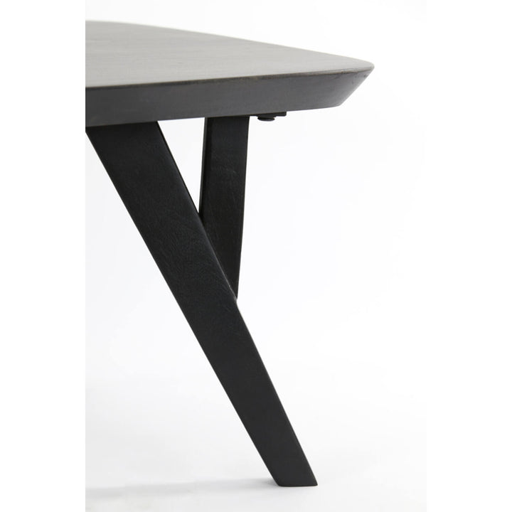 Salontafel QUENZA acacia hout mat zwart