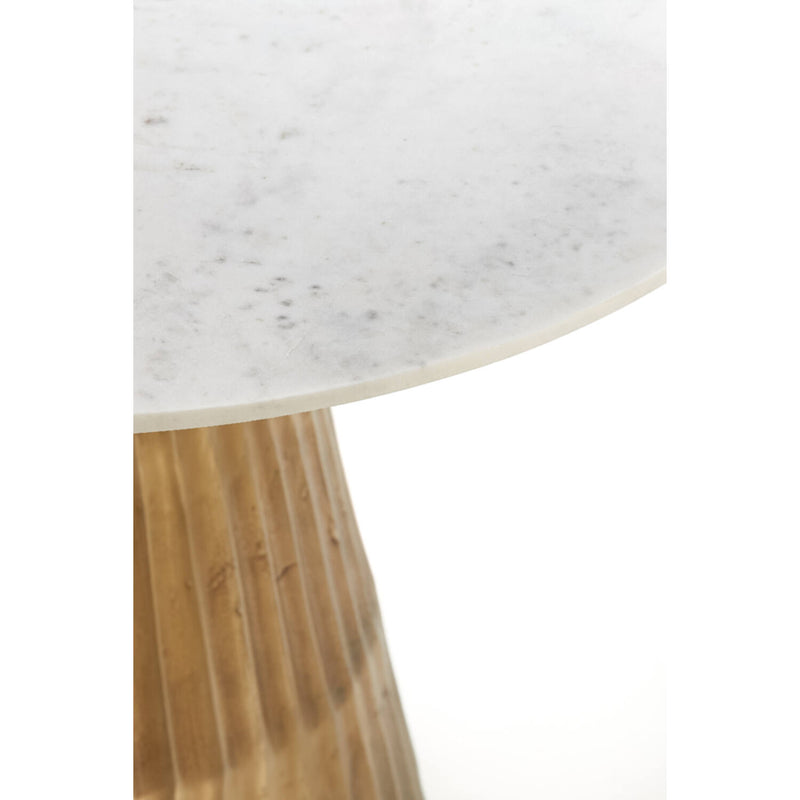 Eettafel Light Living Leyda marmer wit rond 100 cm