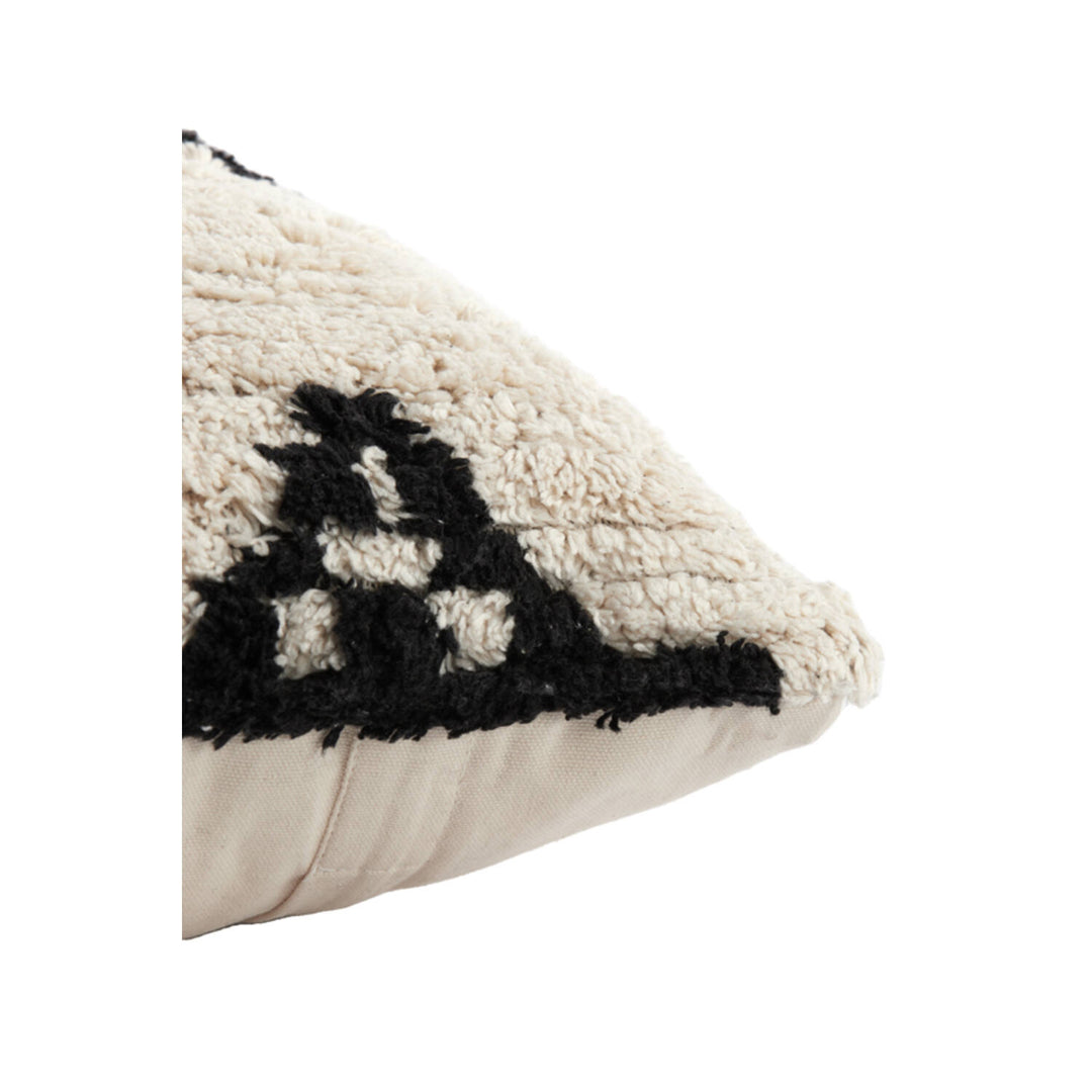 Kussen 45x45 cm PIRNA naturel-zwart